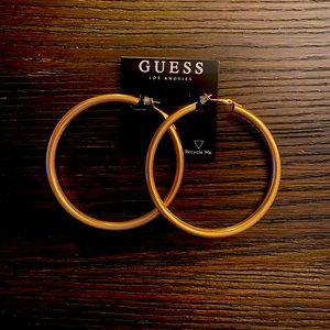 NEW Guess gold hoop earrings